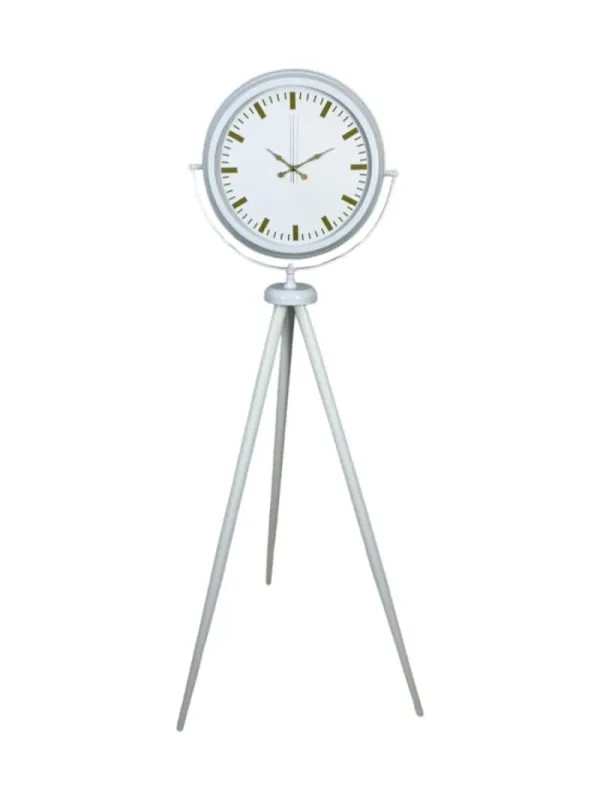 Beyaz Metal Ayaklı Tripod Saat 150 x 45 cm · Model AS-4086WW