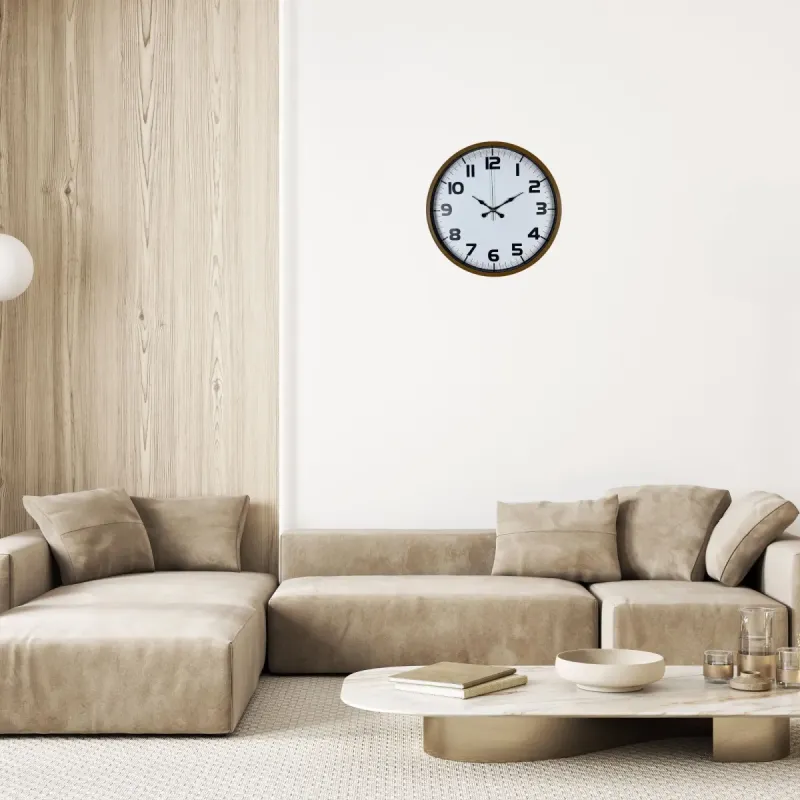 Kahverengi Plastik Duvar Saati 36 cm · Model PP-3636I