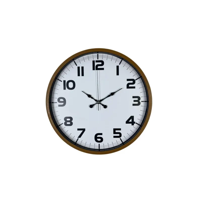 Kahverengi Plastik Duvar Saati 36 cm · Model PP-3636I