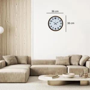 Kahverengi Plastik Duvar Saati 36 cm · Model PP-3636I