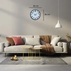 Gri Plastik Duvar Saati 36 cm · Model PP-3636K
