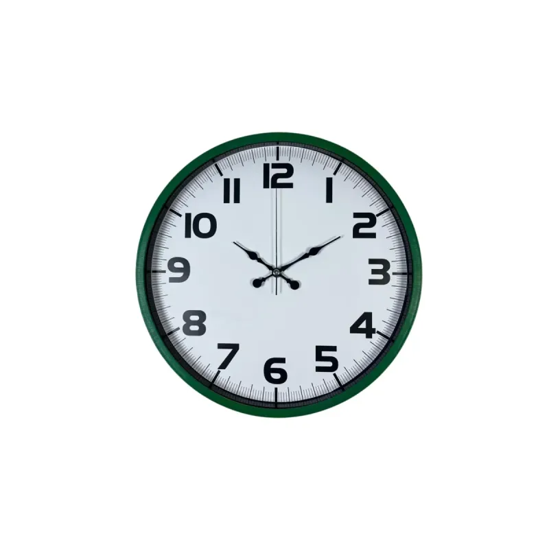 Yeşil Plastik Duvar Saati 36 cm · Model PP-3636L