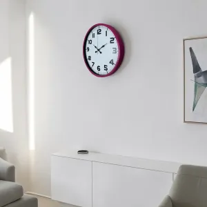 Pembe Plastik Duvar Saati 36 cm · Model PP-3636P