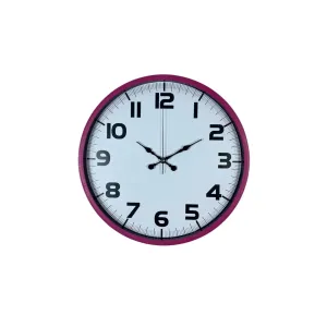 Pembe Plastik Duvar Saati 36 cm · Model PP-3636P