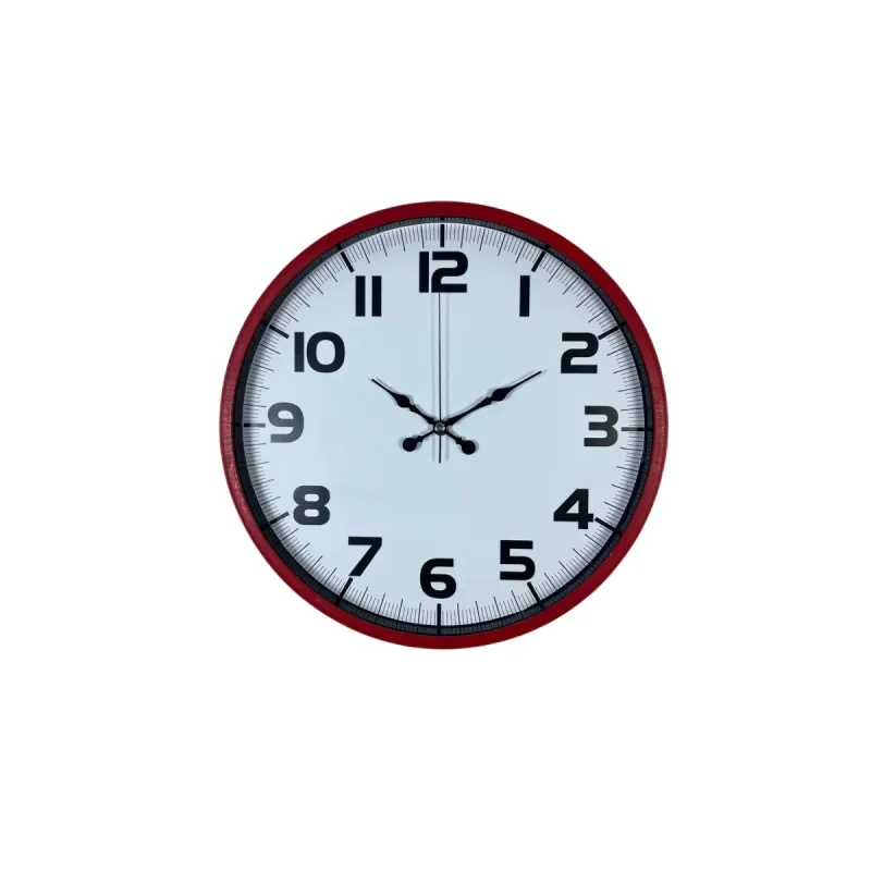 Kırmızı Plastik Duvar Saati 36 cm · Model PP-3636R