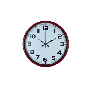 Kırmızı Plastik Duvar Saati 36 cm · Model PP-3636R