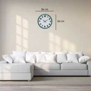 Turkuaz Plastik Duvar Saati 36 cm · Model PP-3636T