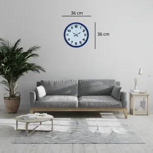 Lacivert Plastik Duvar Saati 36 cm · Model PP-3636V