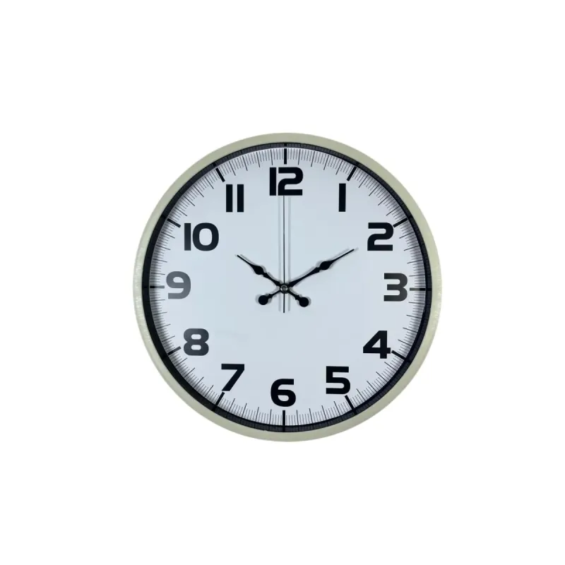 Krem Plastik Duvar Saati 36 cm · Model PP-3636X