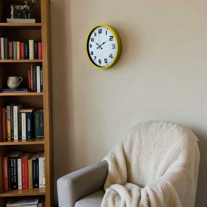 Sarı Plastik Duvar Saati 36 cm · Model PP-3636Y