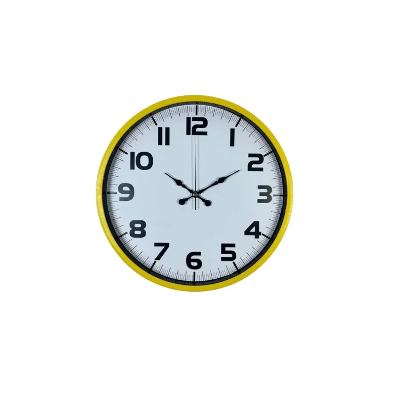 Sarı Plastik Duvar Saati 36 cm · Model PP-3636Y