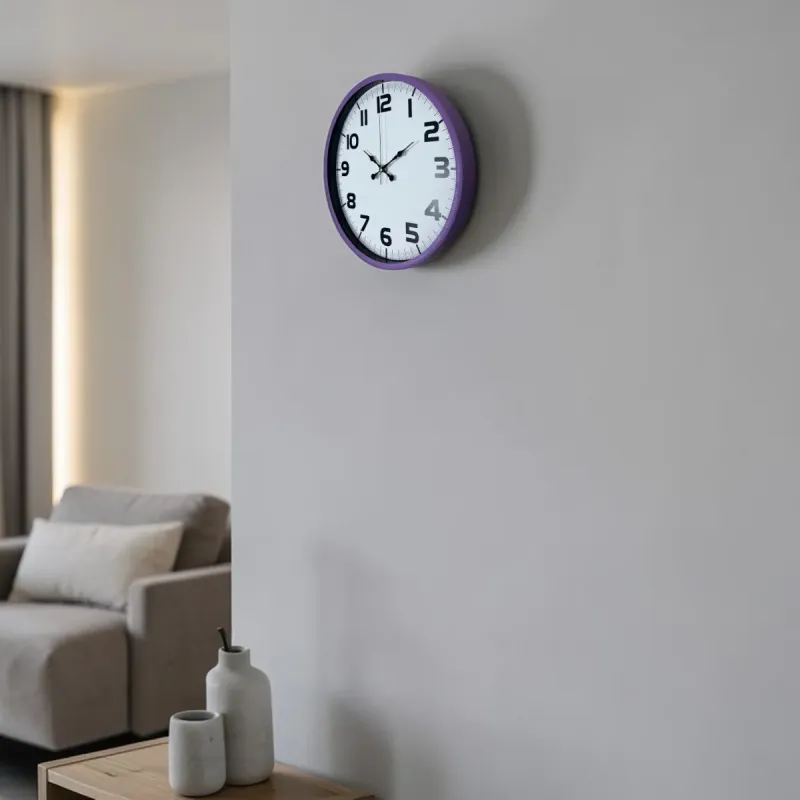Mor Plastik Duvar Saati 36 cm · Model PP-3636Z