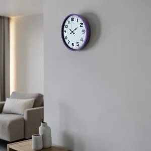 Mor Plastik Duvar Saati 36 cm · Model PP-3636Z
