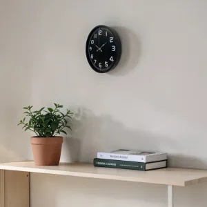 Siyah Plastik Duvar Saati 36 cm · Model PP-3637B