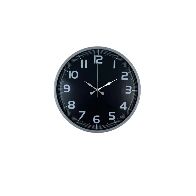Gri Plastik Duvar Saati 36 cm · Model PP-3637K