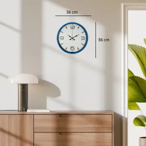 Mavi Plastik Duvar Saati 36 cm · Model PP-3650M