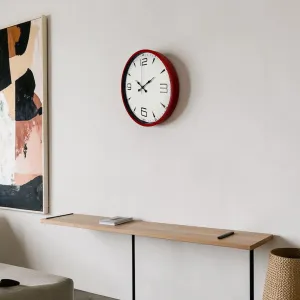 Kırmızı Plastik Duvar Saati 36 cm · Model PP-3650R