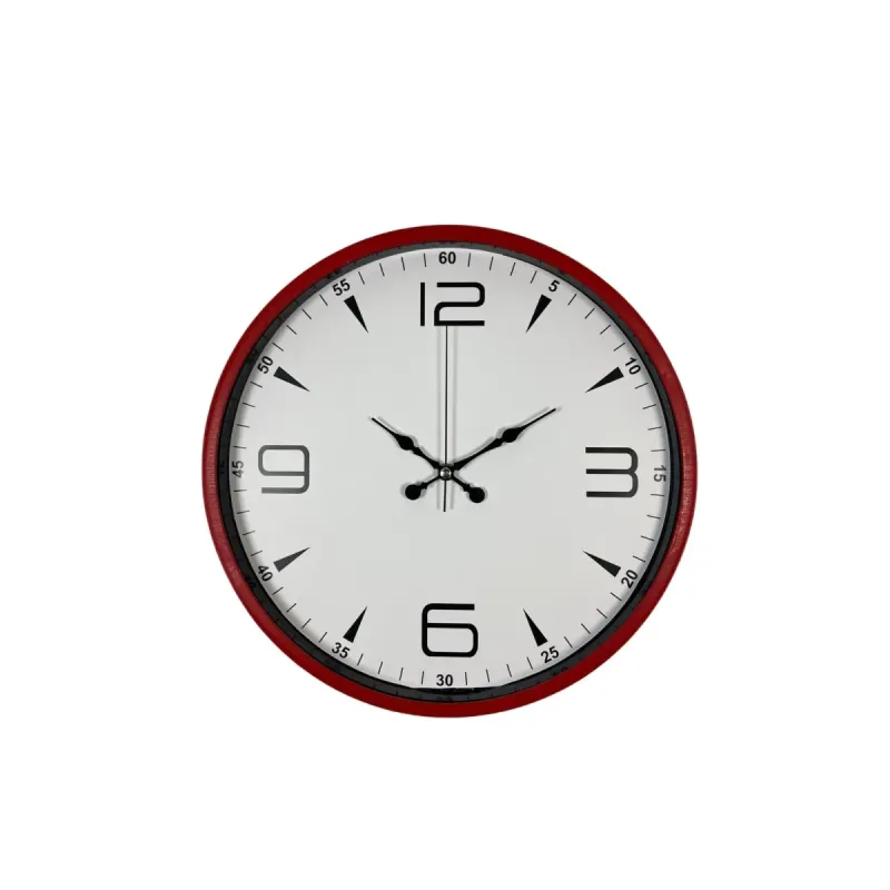 Kırmızı Plastik Duvar Saati 36 cm · Model PP-3650R