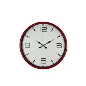 Kırmızı Plastik Duvar Saati 36 cm · Model PP-3650R