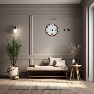 Kırmızı Plastik Duvar Saati 36 cm · Model PP-3650R