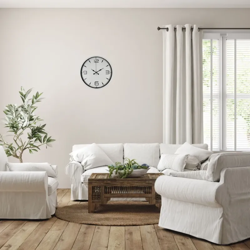 Beyaz Plastik Duvar Saati 36 cm · Model PP-3650W