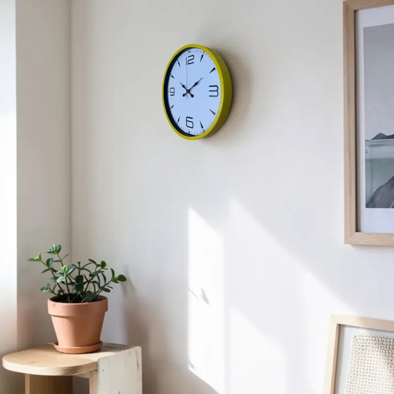 Sarı Plastik Duvar Saati 36 cm · Model PP-3650Y