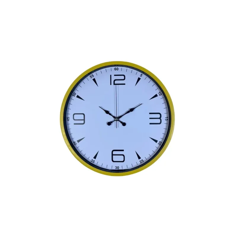 Sarı Plastik Duvar Saati 36 cm · Model PP-3650Y