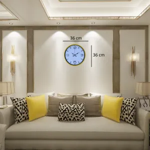 Sarı Plastik Duvar Saati 36 cm · Model PP-3650Y