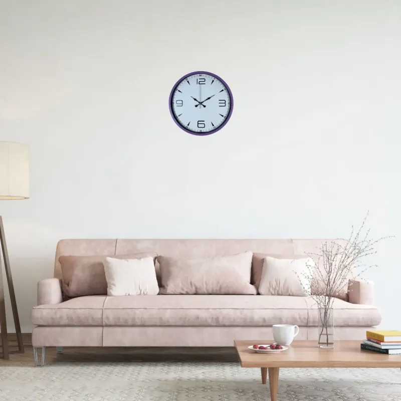Mor Plastik Duvar Saati 36 cm · Model PP-3650Z