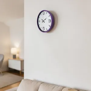 Mor Plastik Duvar Saati 36 cm · Model PP-3650Z