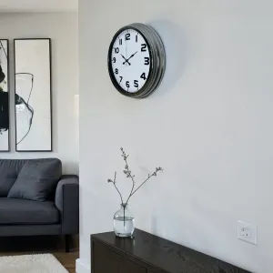Krom Metal Duvar Saati 40 cm · Model 4036K