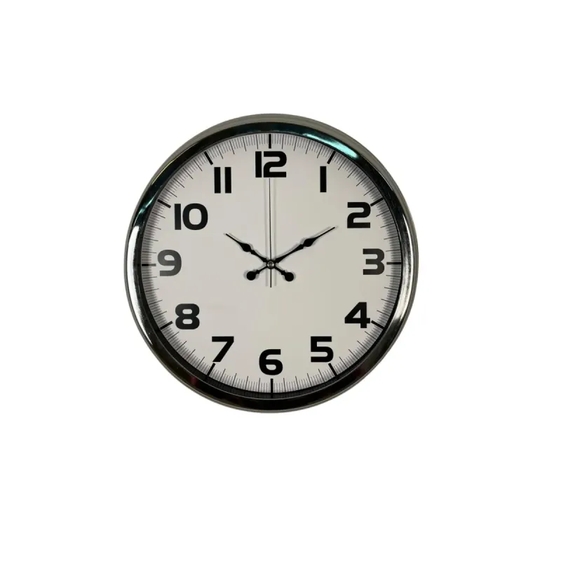 Krom Metal Duvar Saati 40 cm · Model 4036K