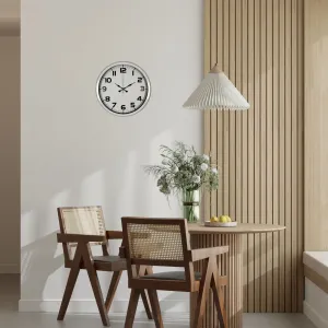 Beyaz Metal Duvar Saati 40 cm · Model 4036W