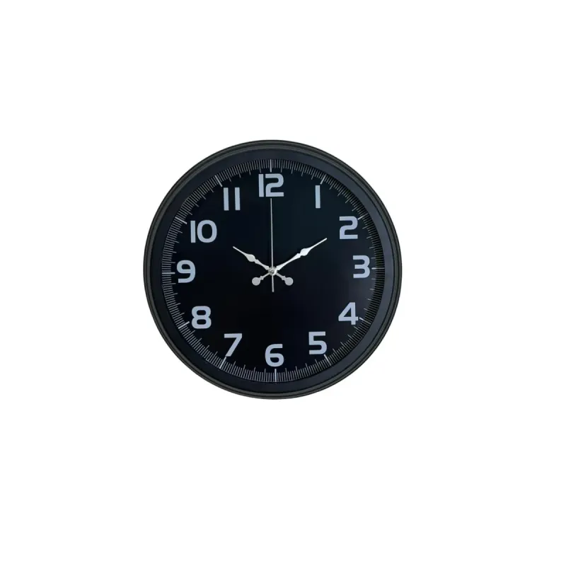 Siyah Metal Duvar Saati 40 cm · Model 4037B