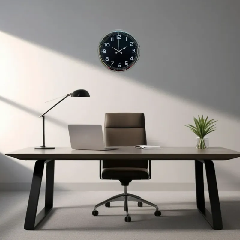 Krom Metal Duvar Saati 40 cm · Model 4037K
