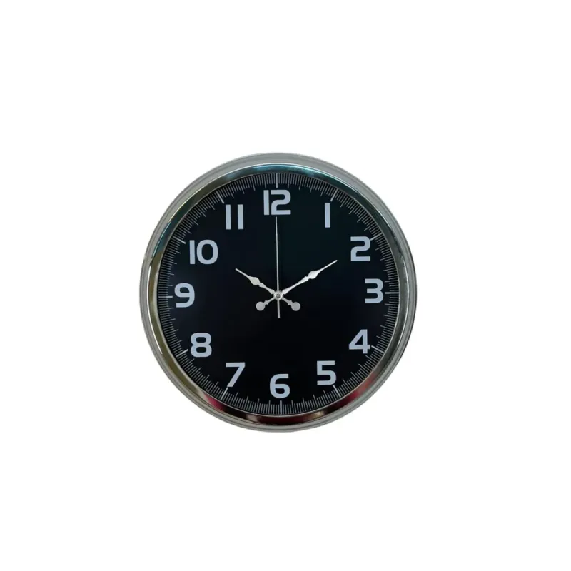 Krom Metal Duvar Saati 40 cm · Model 4037K