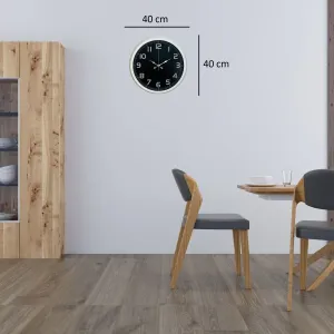 Beyaz Metal Duvar Saati 40 cm · Model 4037W