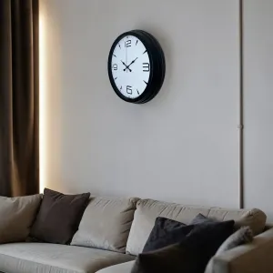 Siyah Metal Duvar Saati 40 cm · Model 4050B