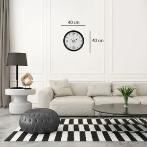 Siyah Metal Duvar Saati 40 cm · Model 4050B