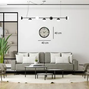 Krom Metal Duvar Saati 40 cm · Model 4050K