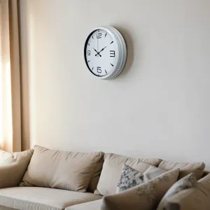 Beyaz Metal Duvar Saati 40 cm · Model 4050W