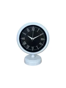 Roma Rakamlı Beyaz Metal Masa Saati 25 x 20 cm · Model MS-2051W