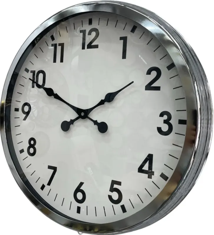 Krom Metal Duvar Saati 60 cm · Model 6001K