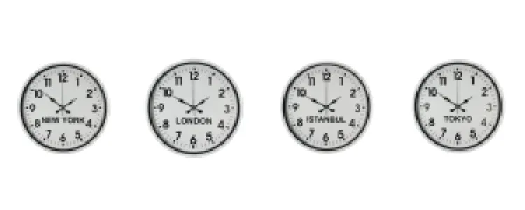 Beyaz Metal Dünya Saati 36 cm · Model DS-4XPP-3601W