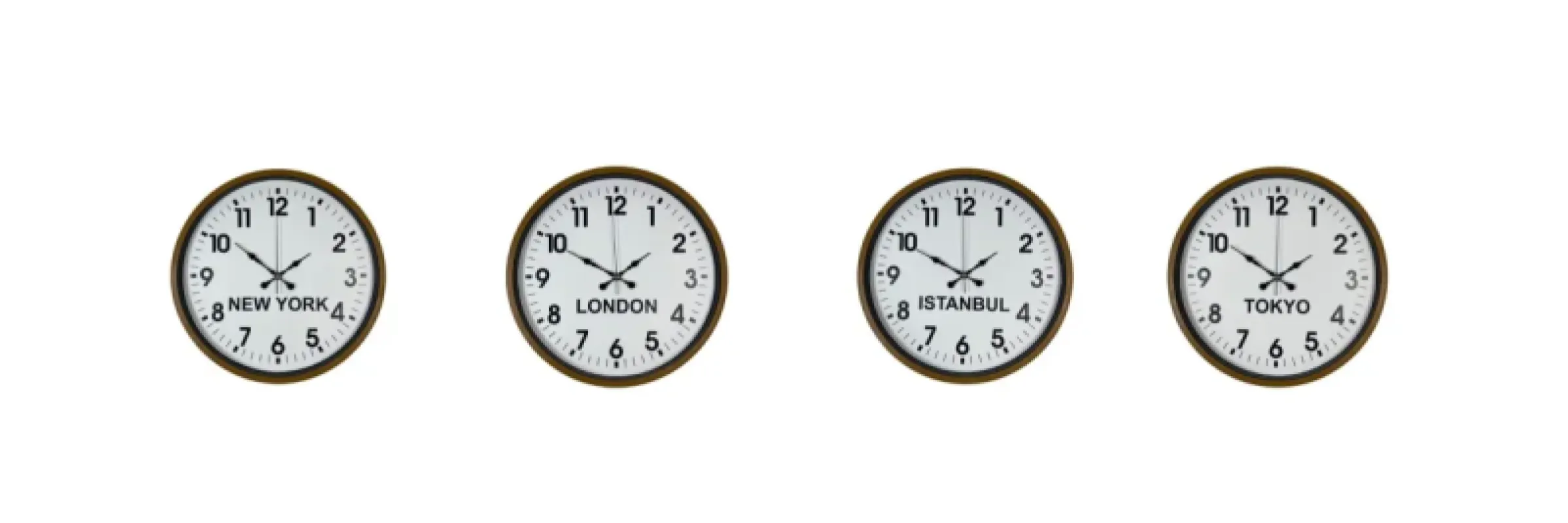 Kahverengi Metal Dünya Saati 36 cm · Model DS-4XPP-3601I