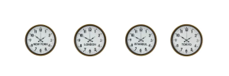 Kahverengi Metal Dünya Saati 36 cm · Model DS-4XPP-3601I