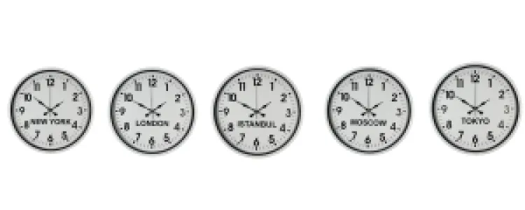 Beyaz Metal Dünya Saati 36 cm · Model DS-5XPP-3601W