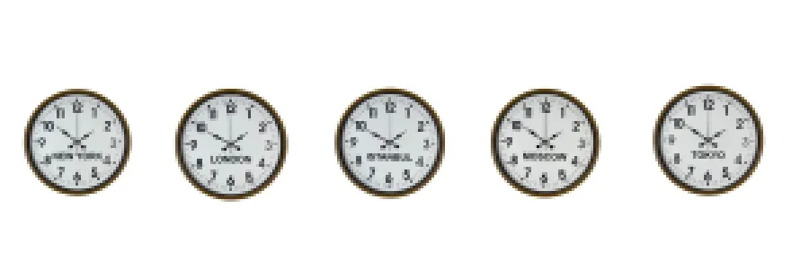Kahverengi Metal Dünya Saati 36 cm · Model DS-5XPP-3601I