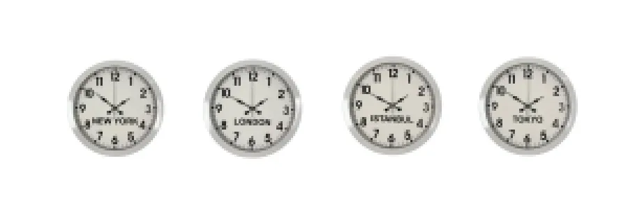 Beyaz Metal Dünya Saati 36 cm · Model DS-4XM3601W