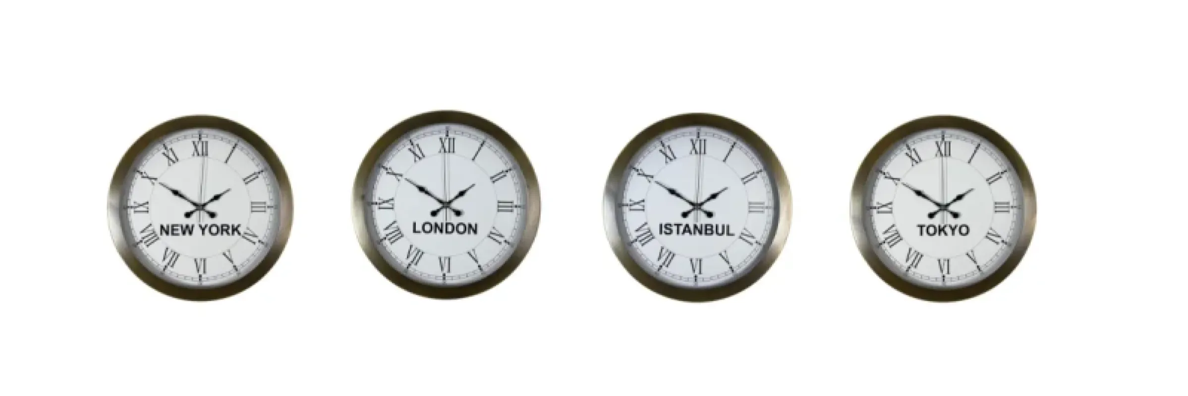 Retro Görünümlü Eskitme Metal Dünya Saati 36 cm · Model DS-4XM3655E